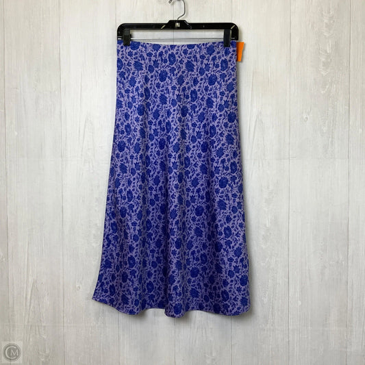 Skirt Midi By J. Crew In Blue & Purple, Size: Xs
