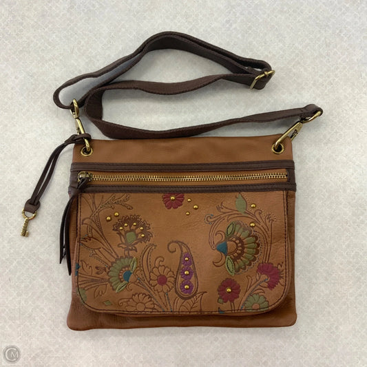 Crossbody Leather By Fossil, Size: Small