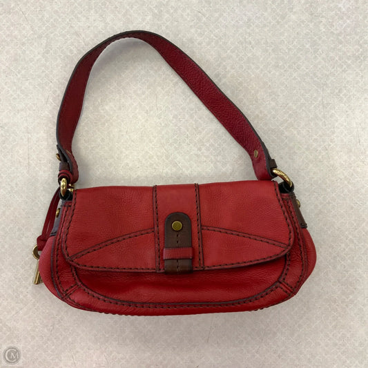 Handbag Leather By Fossil, Size: Small