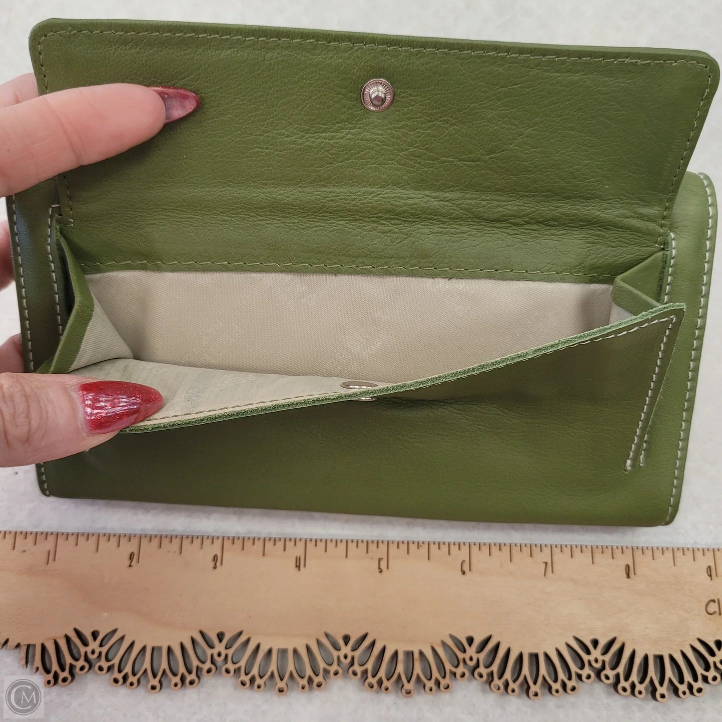 Wallet Leather By Perlina, Size: Large