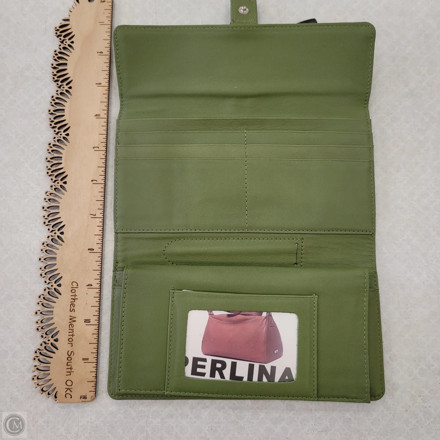 Wallet Leather By Perlina, Size: Large