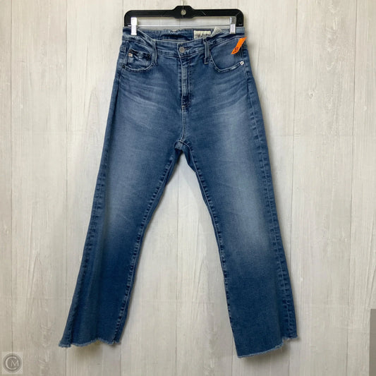 Jeans Cropped By Adriano Goldschmied In Blue Denim, Size: 12