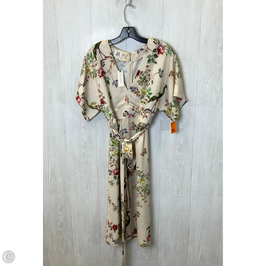 Dress Casual Midi By Anthropologie In Cream, Size: M