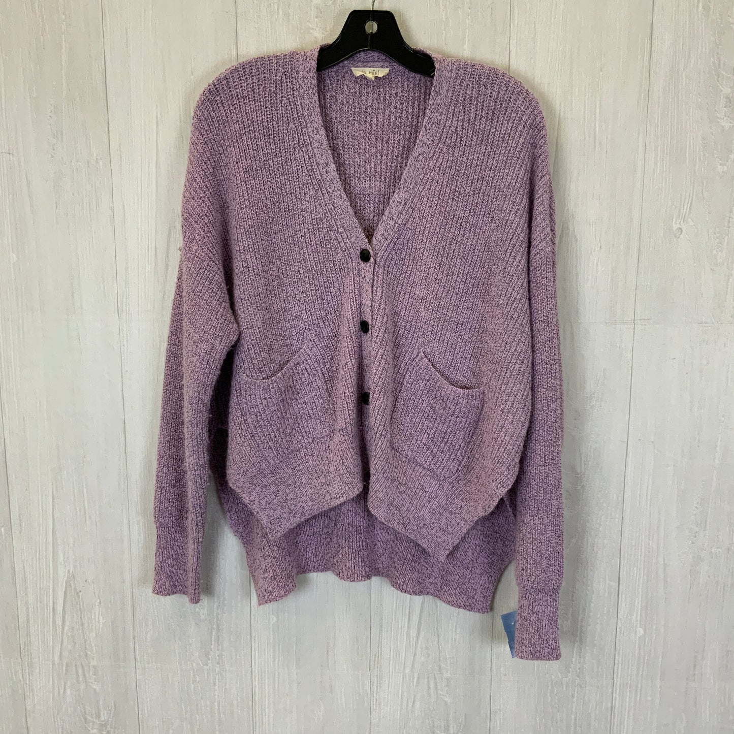 Sweater Cardigan By La Miel In Lavender, Size: M