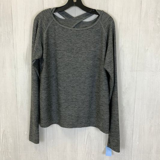 Grey Athletic Top Long Sleeve Crewneck Under Armour, Size L