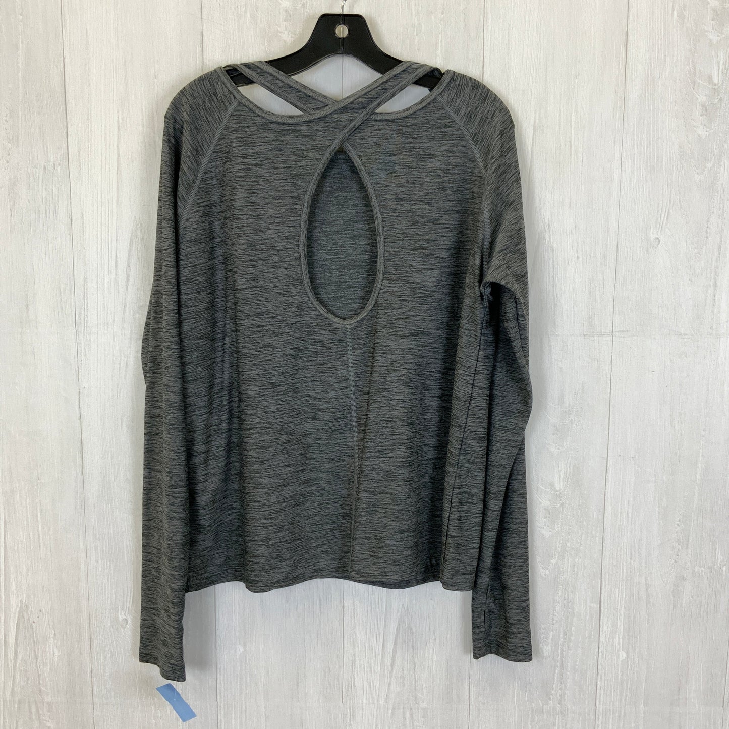 Grey Athletic Top Long Sleeve Crewneck Under Armour, Size L
