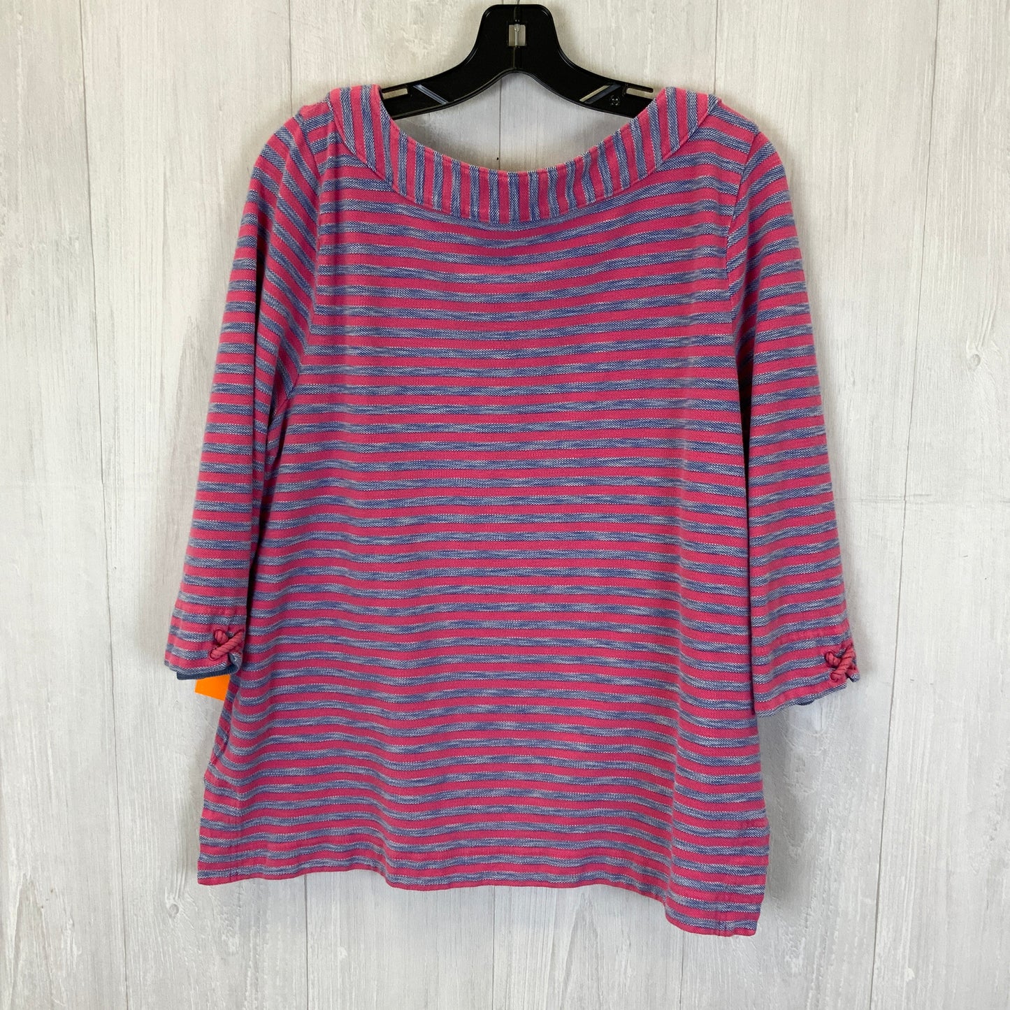 Top 3/4 Sleeve By Talbots O In Pink Blue, Size: Xl