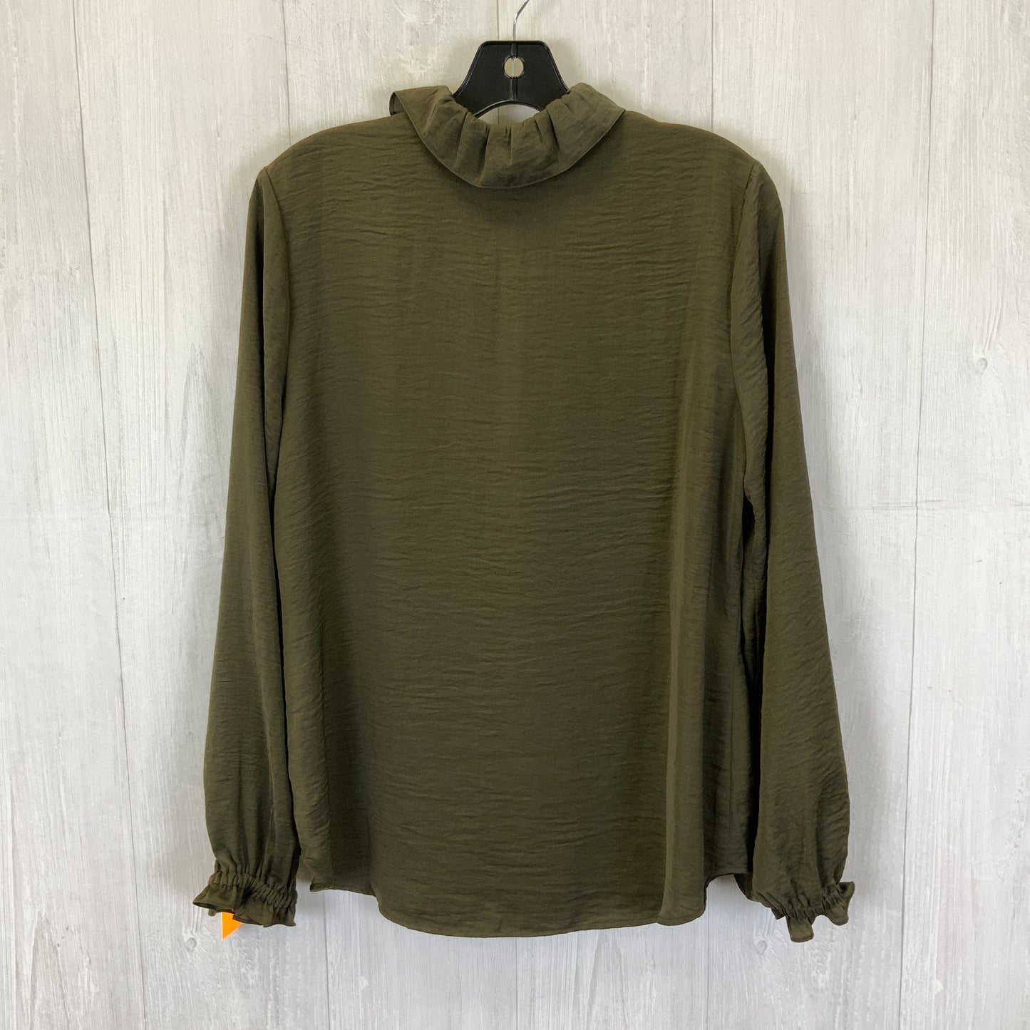 Blouse Long Sleeve By Cabi In Olive, Size: S