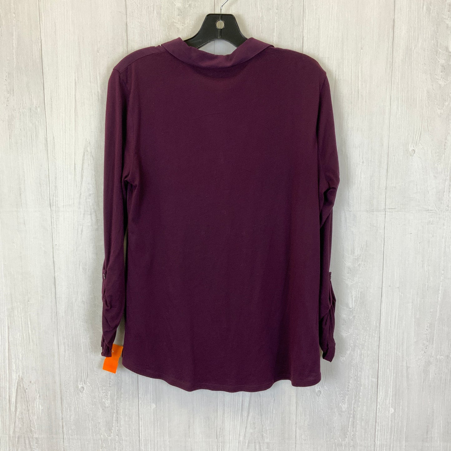 Top 3/4 Sleeve Basic By Loft In Plum, Size: M