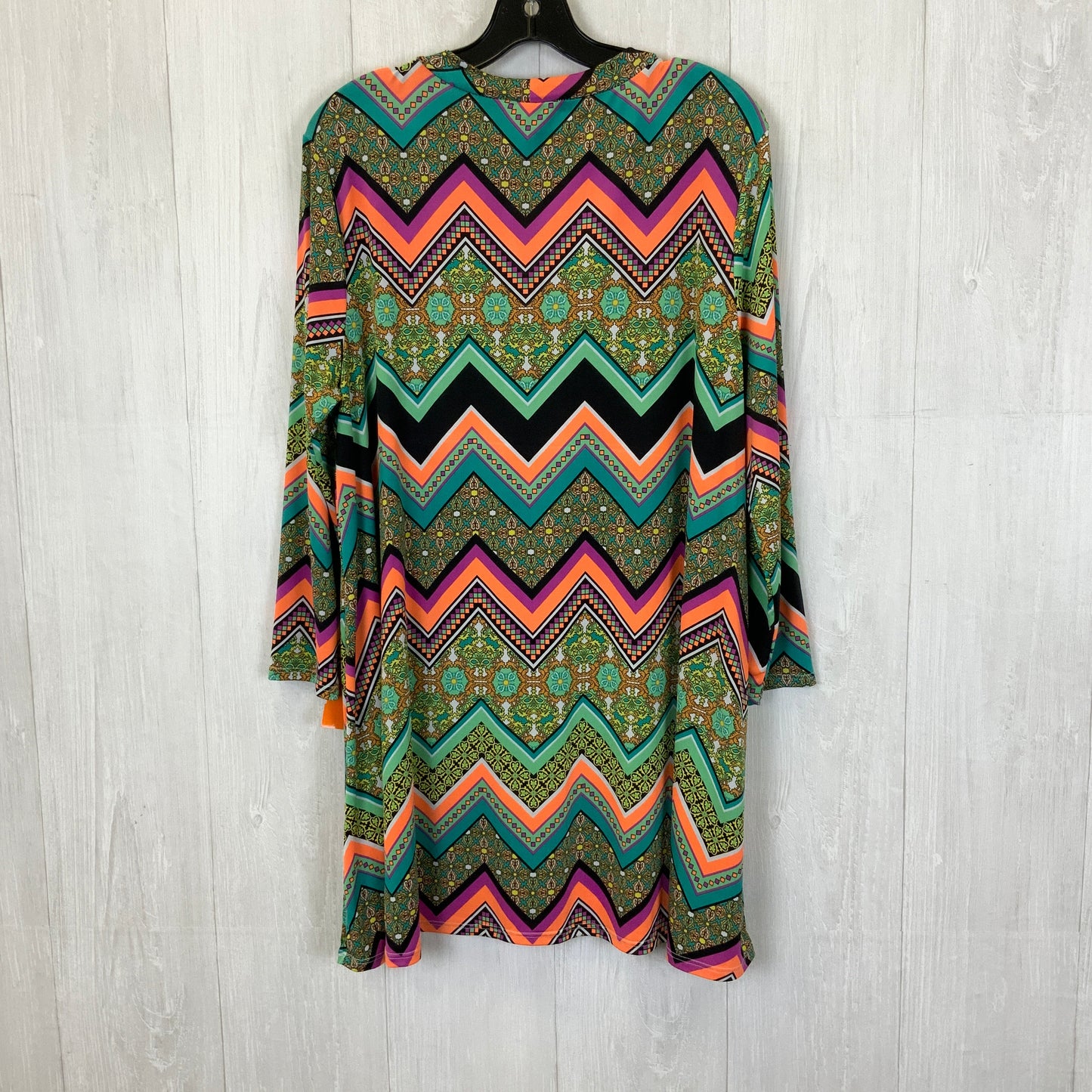 Multi-colored Top Long Sleeve Clothes Mentor, Size 2x