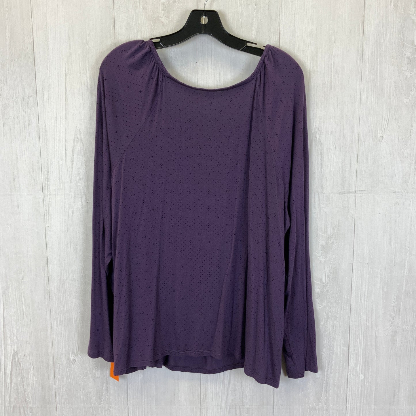 Top Long Sleeve Basic By Apt 9 In Purple, Size: 3x