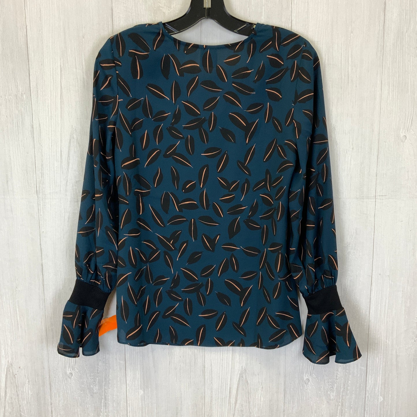 Blouse Long Sleeve By Cabi In Teal, Size: Xs