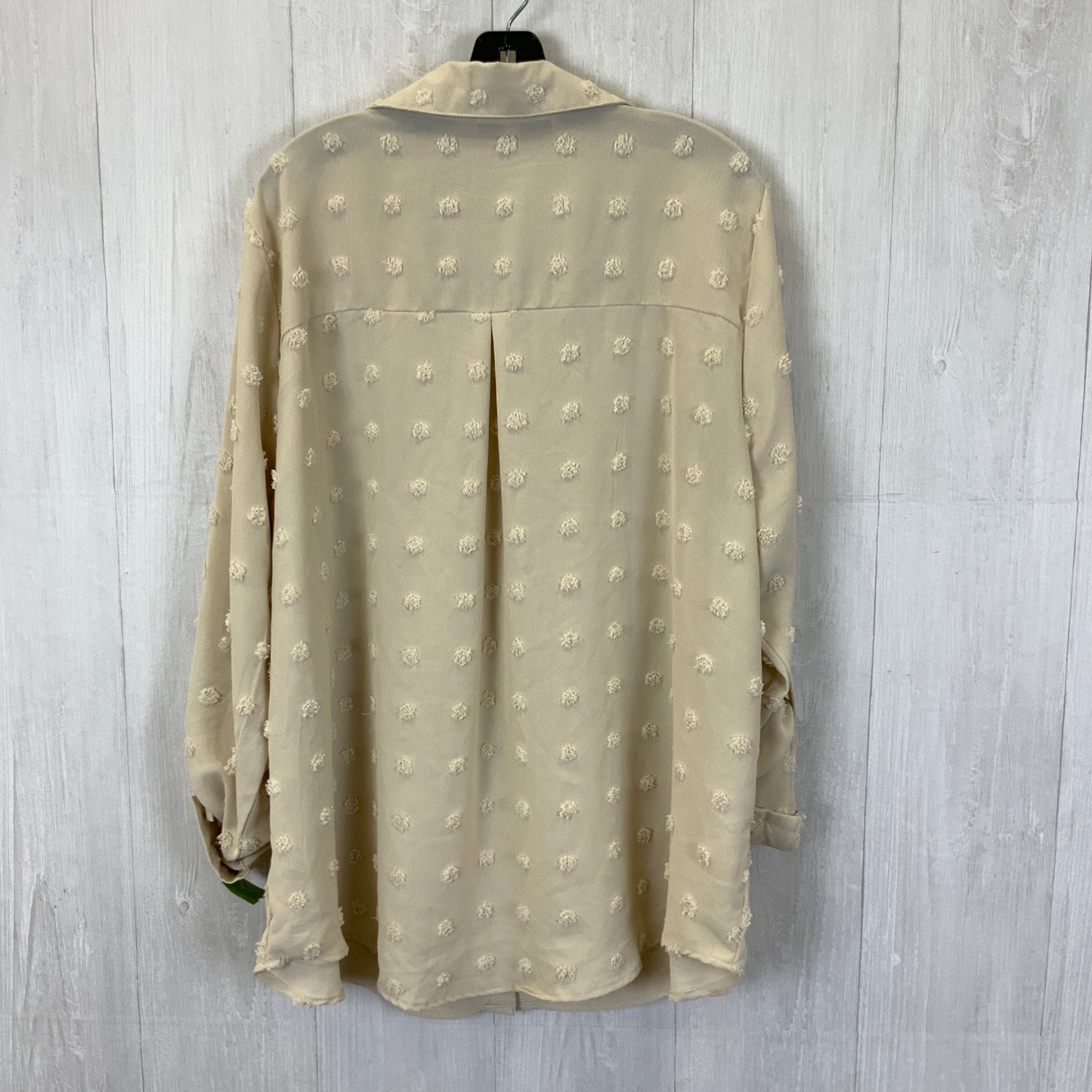 Blouse 3/4 Sleeve By Sweet Rain In Beige, Size: 3x