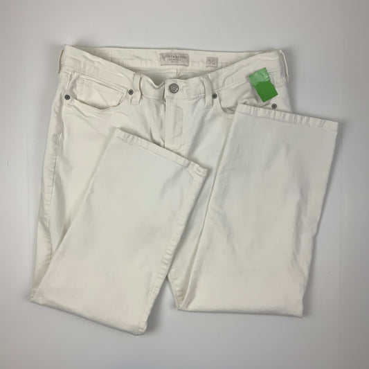 Jeans Cropped By Lucky Brand In White Denim, Size: 10