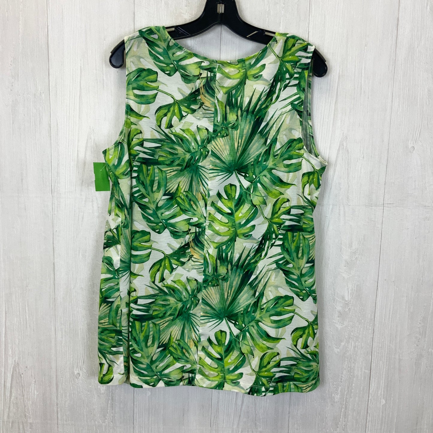 Tropical Print Top Sleeveless Catherines, Size 1x