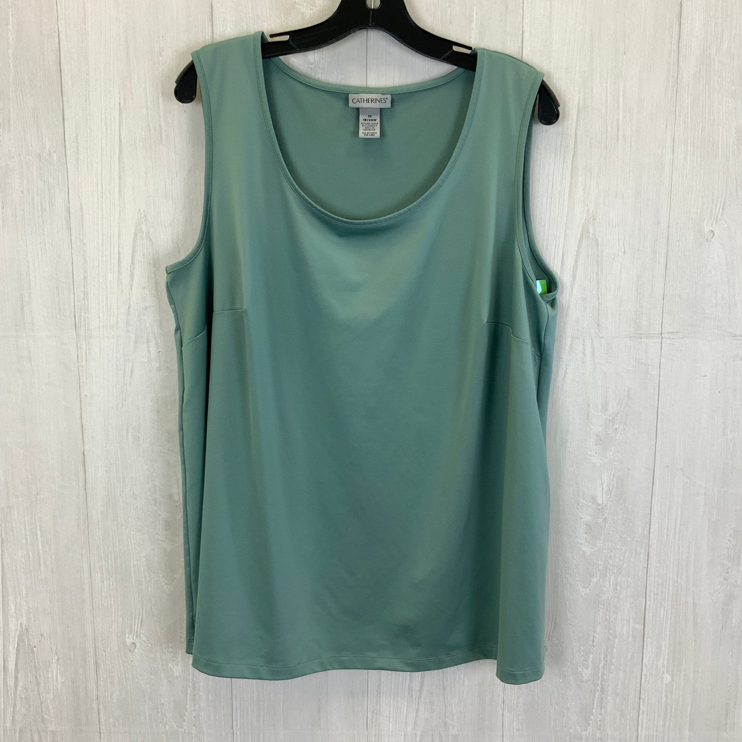 Green Tank Top Catherines, Size 1x