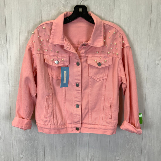 Jacket Denim By Clothes Mentor In Pink, Size: Xs