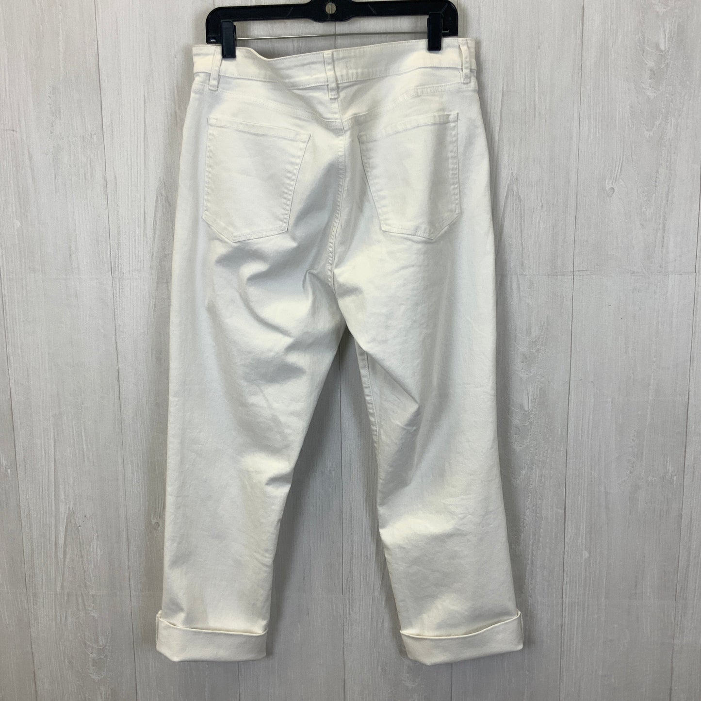 White Denim Jeans Straight Loft, Size 14