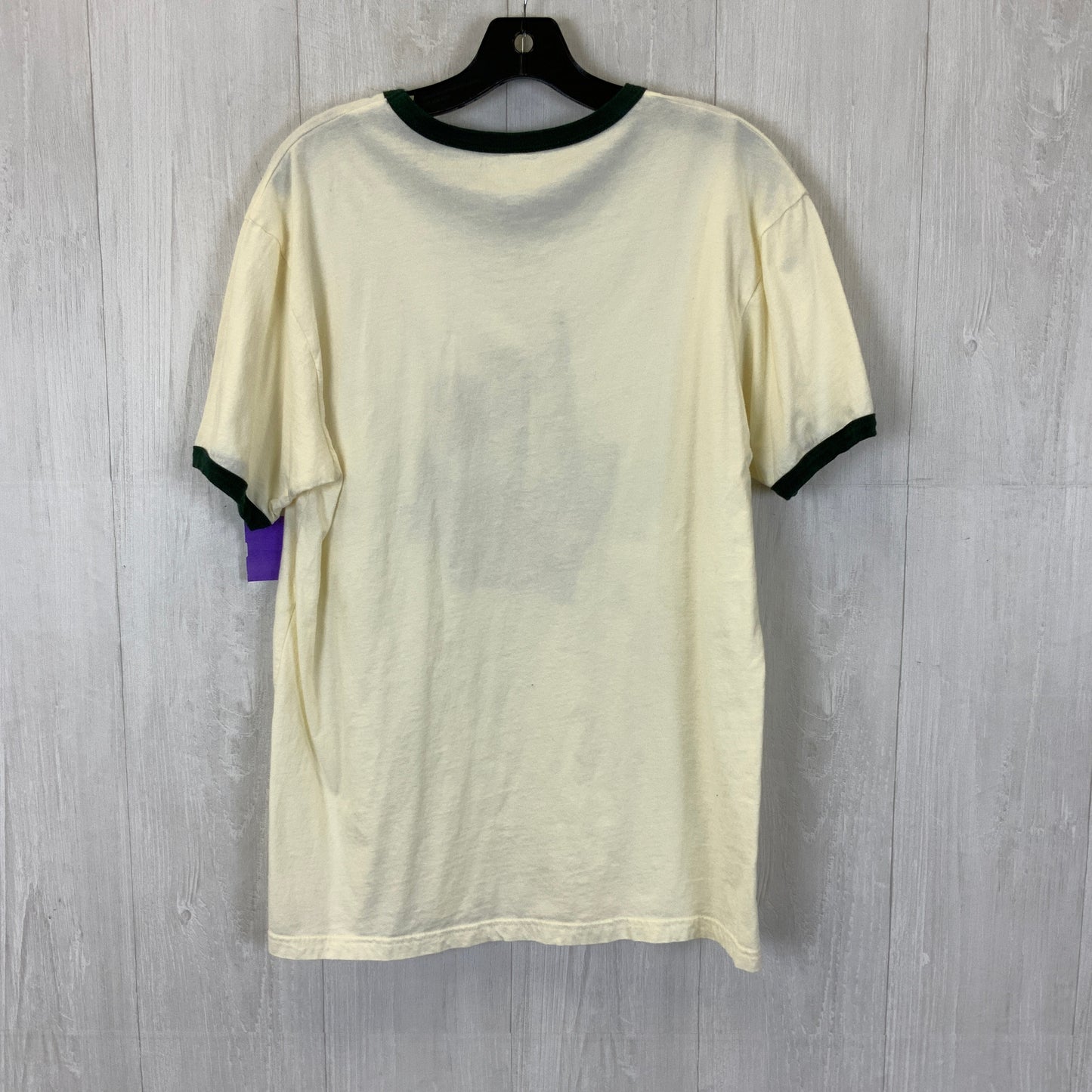 Top Short Sleeve By Clothes Mentor In Cream & Green, Size: L