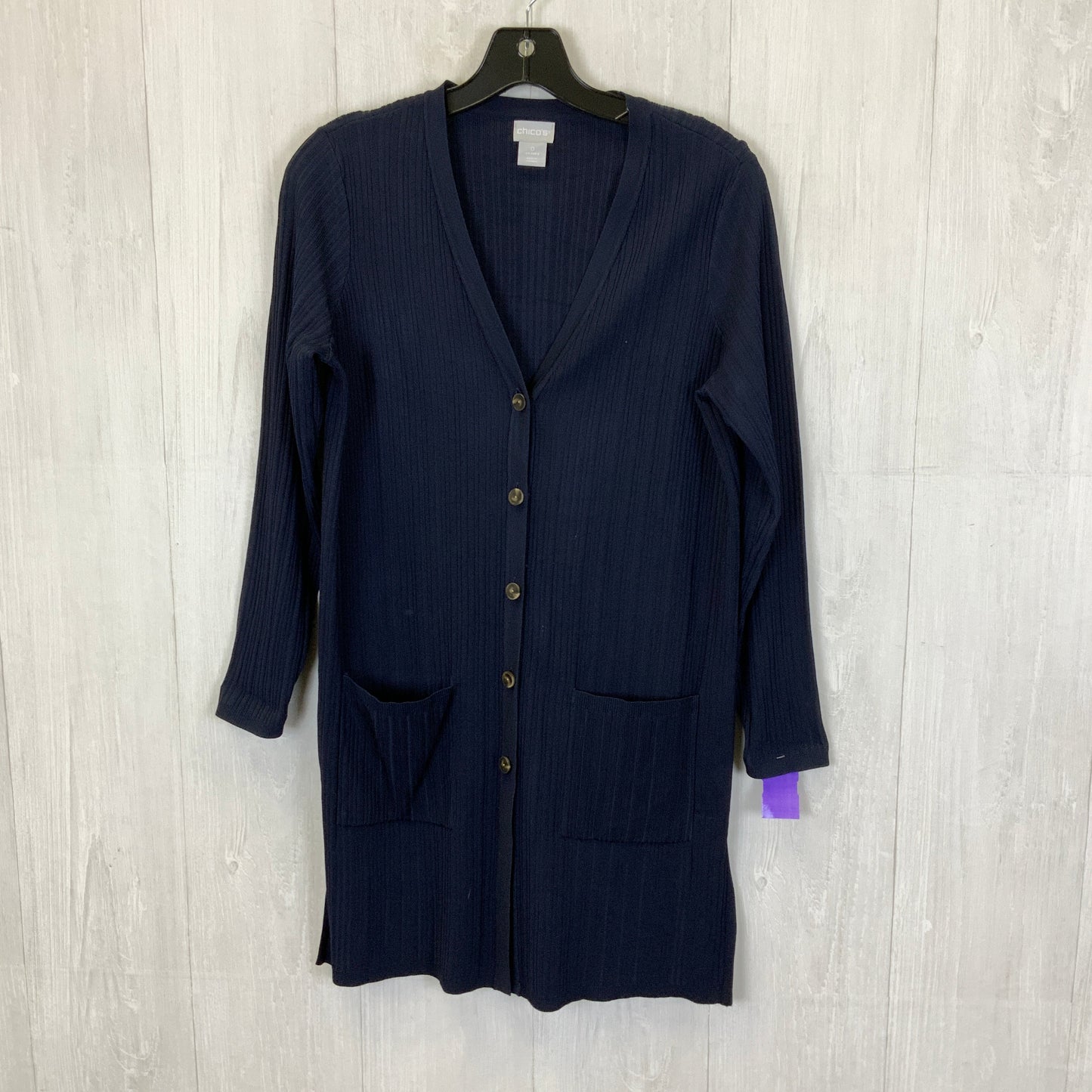 Cardigan By Chicos In Navy, Size: S