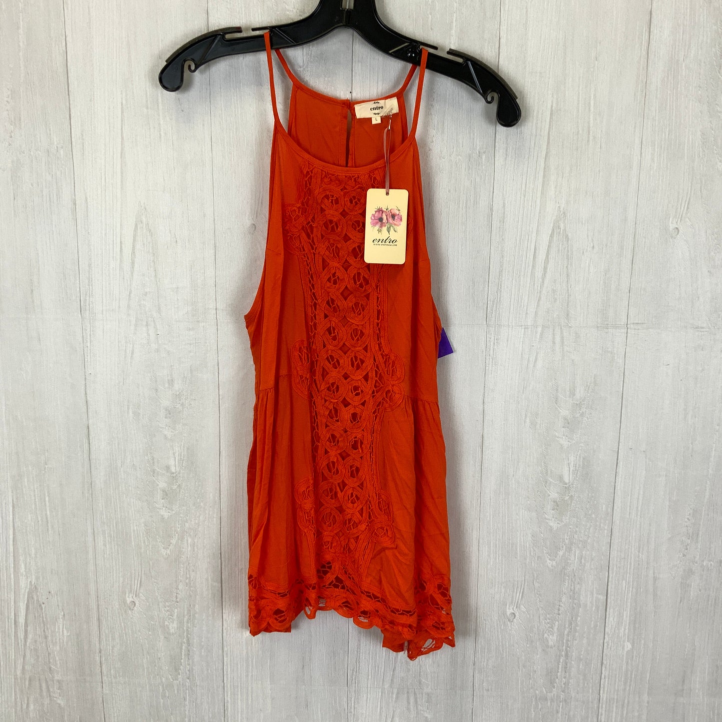 Orange Tank Top Entro, Size L