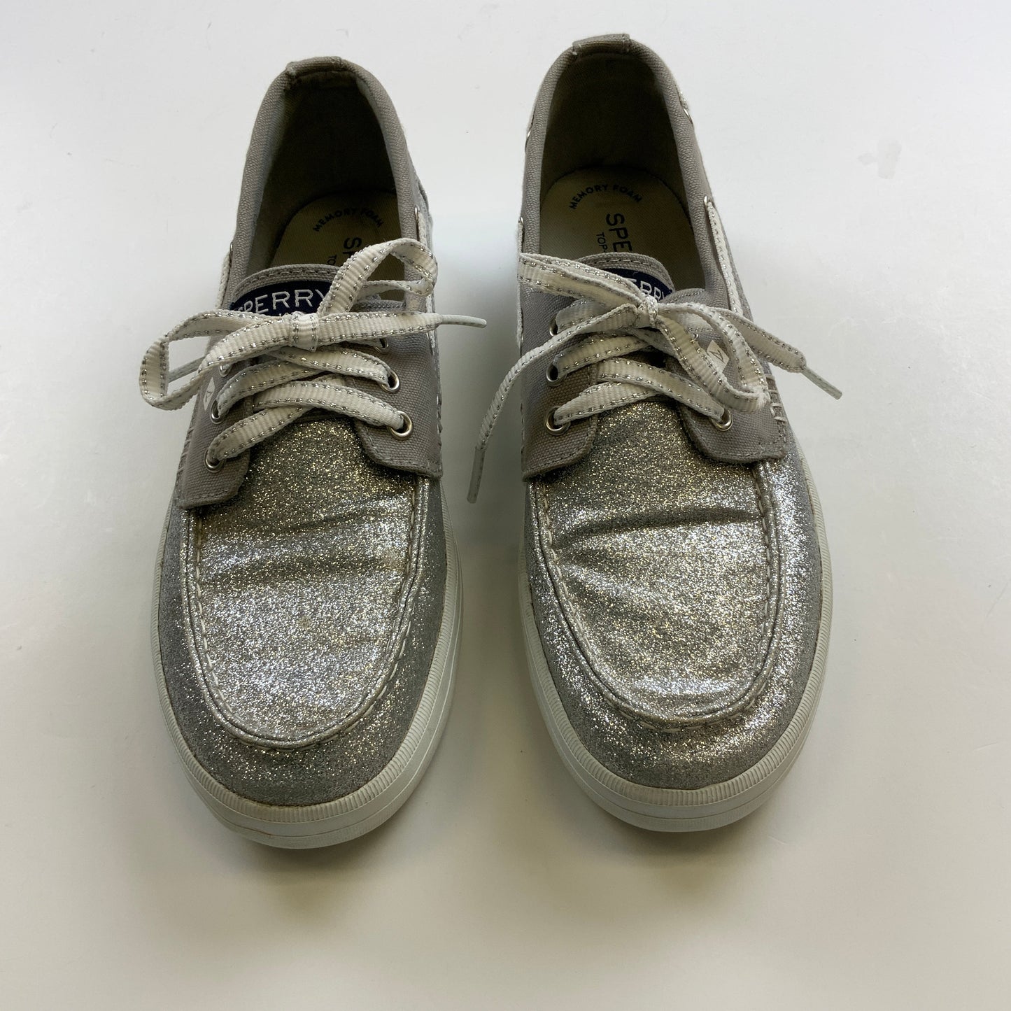 Shoes Flats By Sperry In Silver, Size: 6