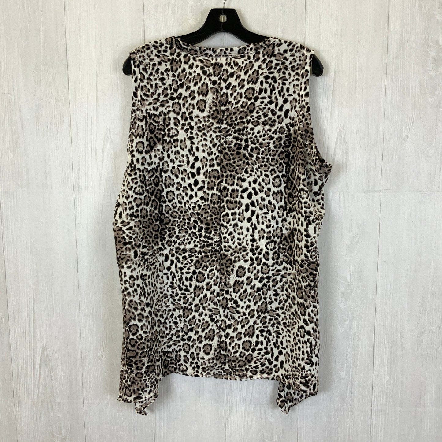 Leopard Print Top Sleeveless Clothes Mentor, Size 3x