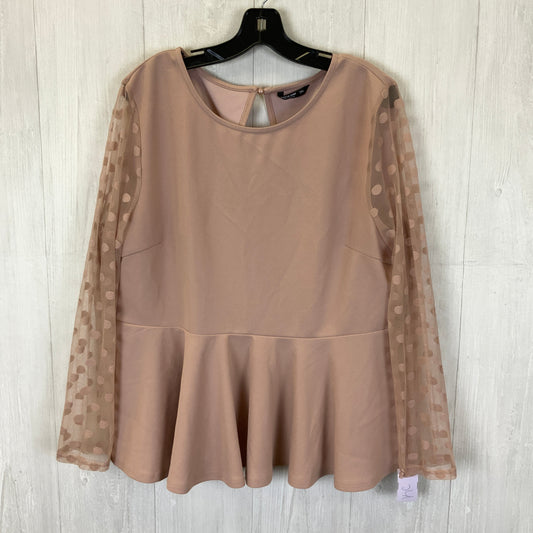 Top Long Sleeve By Shein In Mauve, Size: 2x