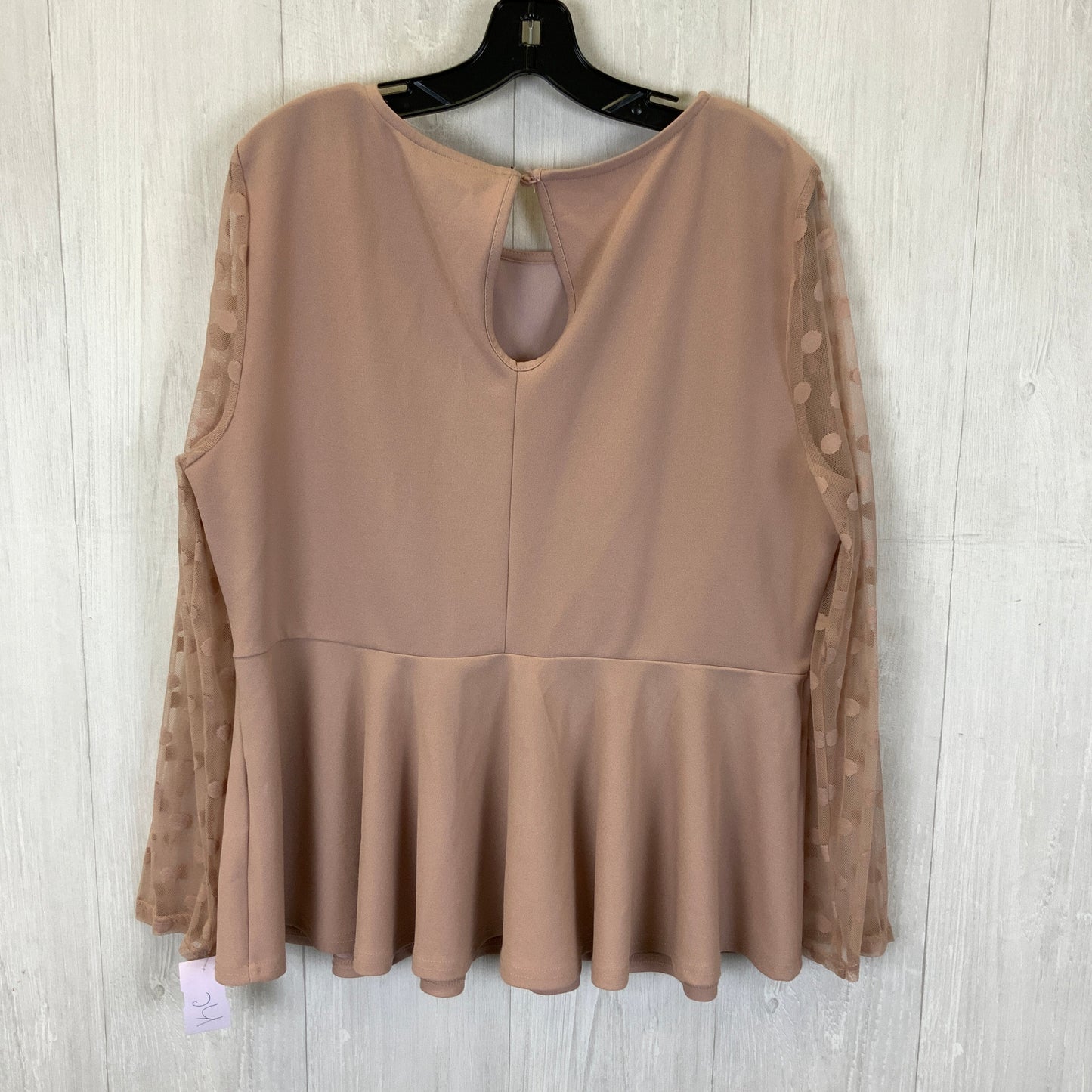 Top Long Sleeve By Shein In Mauve, Size: 2x