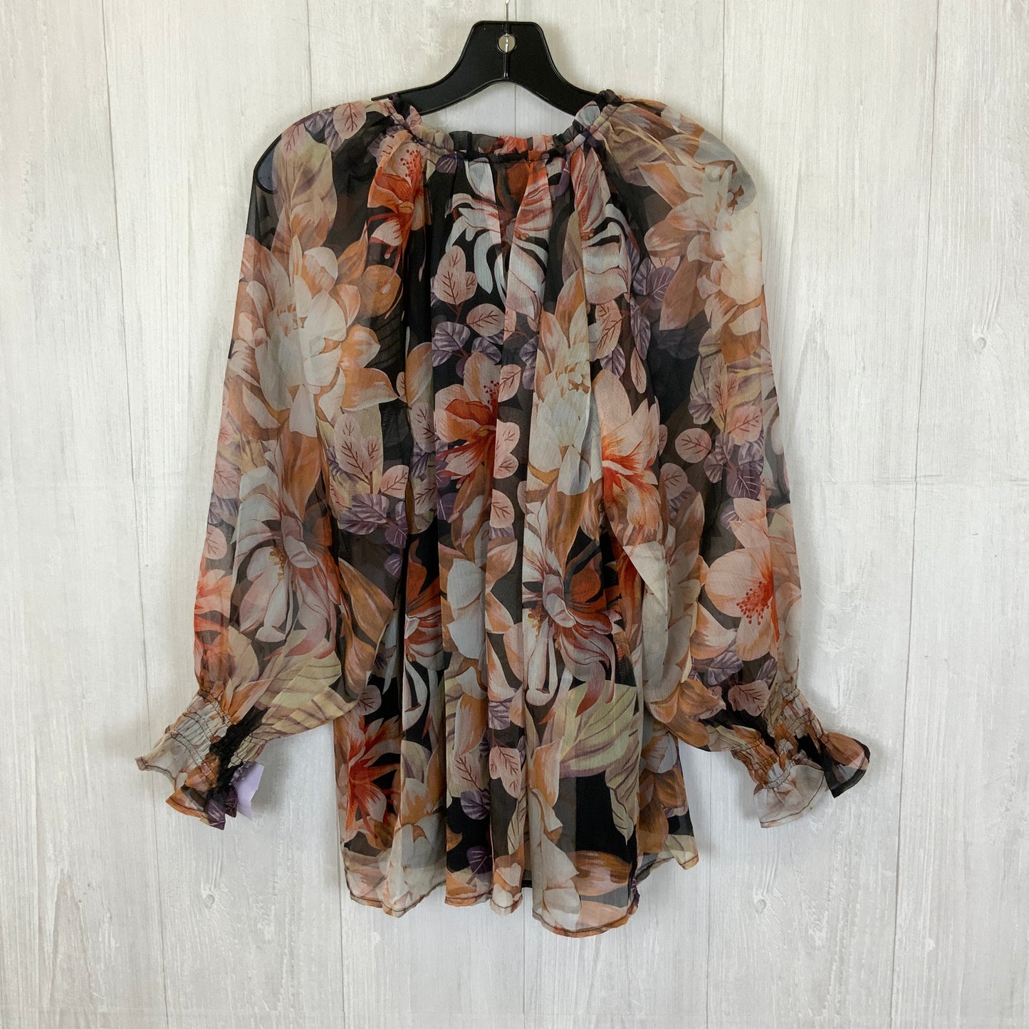 Top Long Sleeve By Entro In Floral Print, Size: S