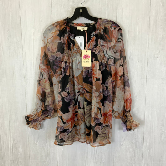 Top Long Sleeve By Entro In Floral Print, Size: S