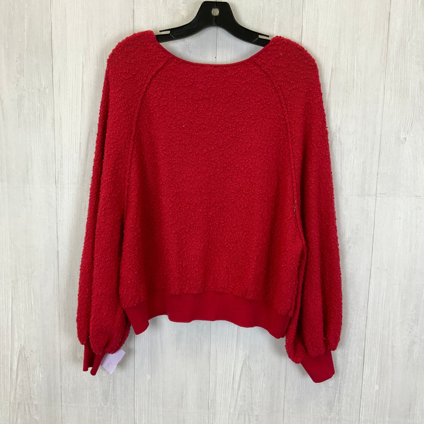 Red Top Long Sleeve Free People, Size S