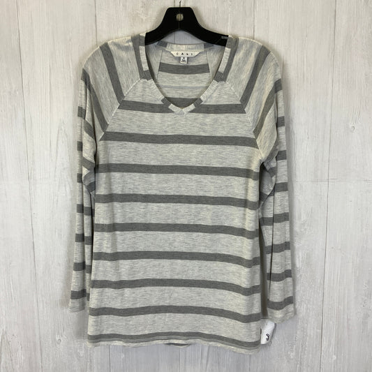 Top Long Sleeve Basic By Cabi In Grey, Size: S