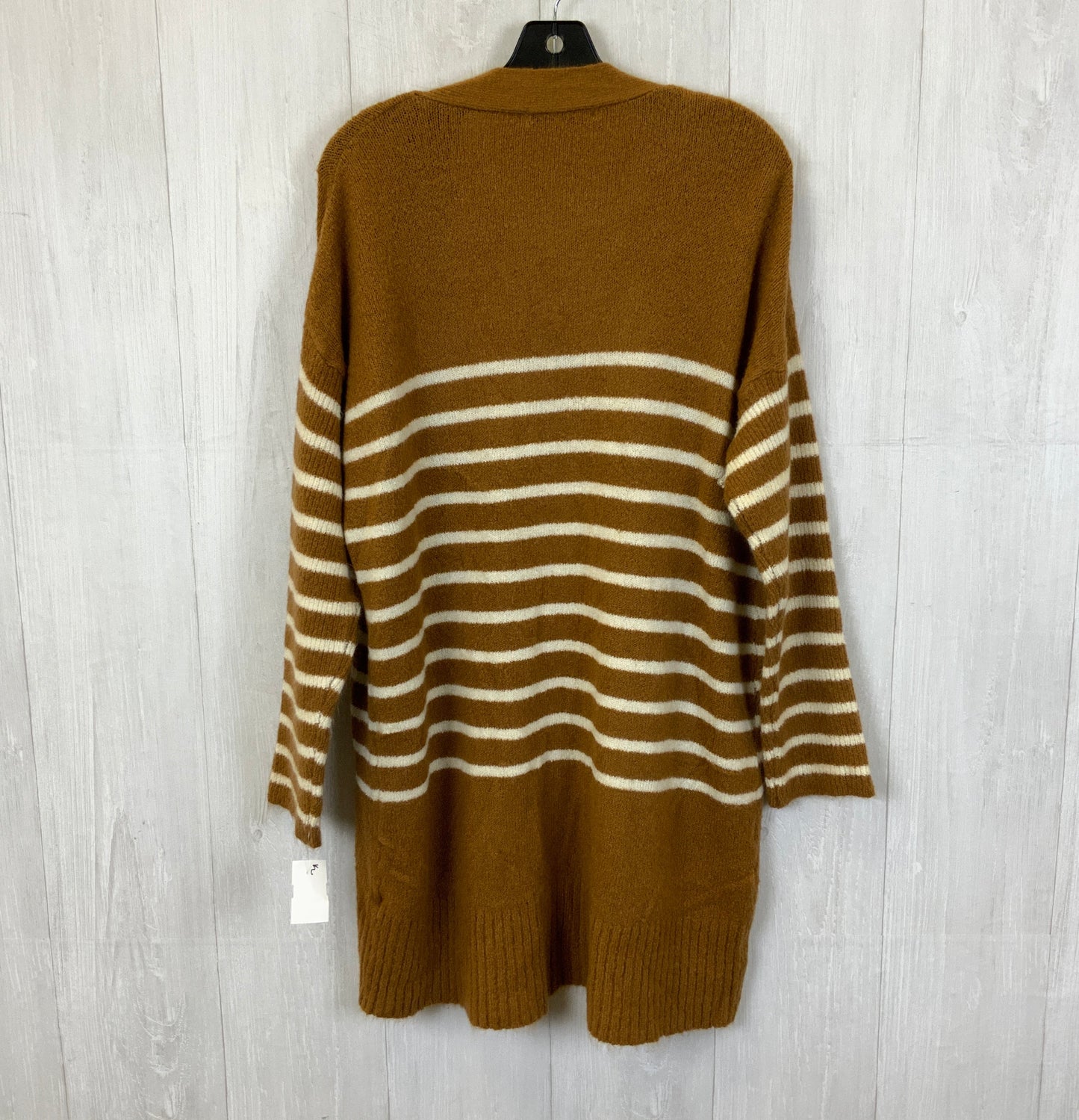 Sweater Cardigan By Clothes Mentor In Brown, Size: 3x