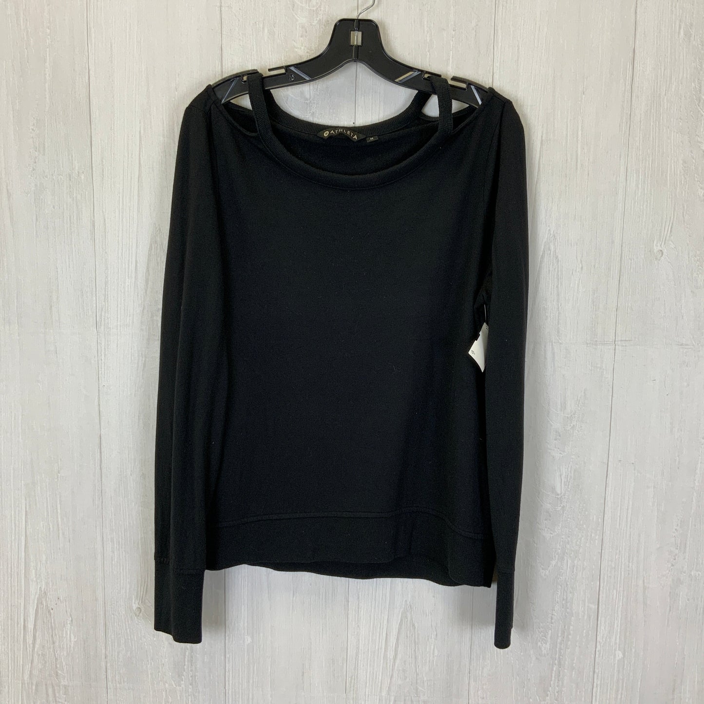 Top Long Sleeve By Athleta In Black, Size: M