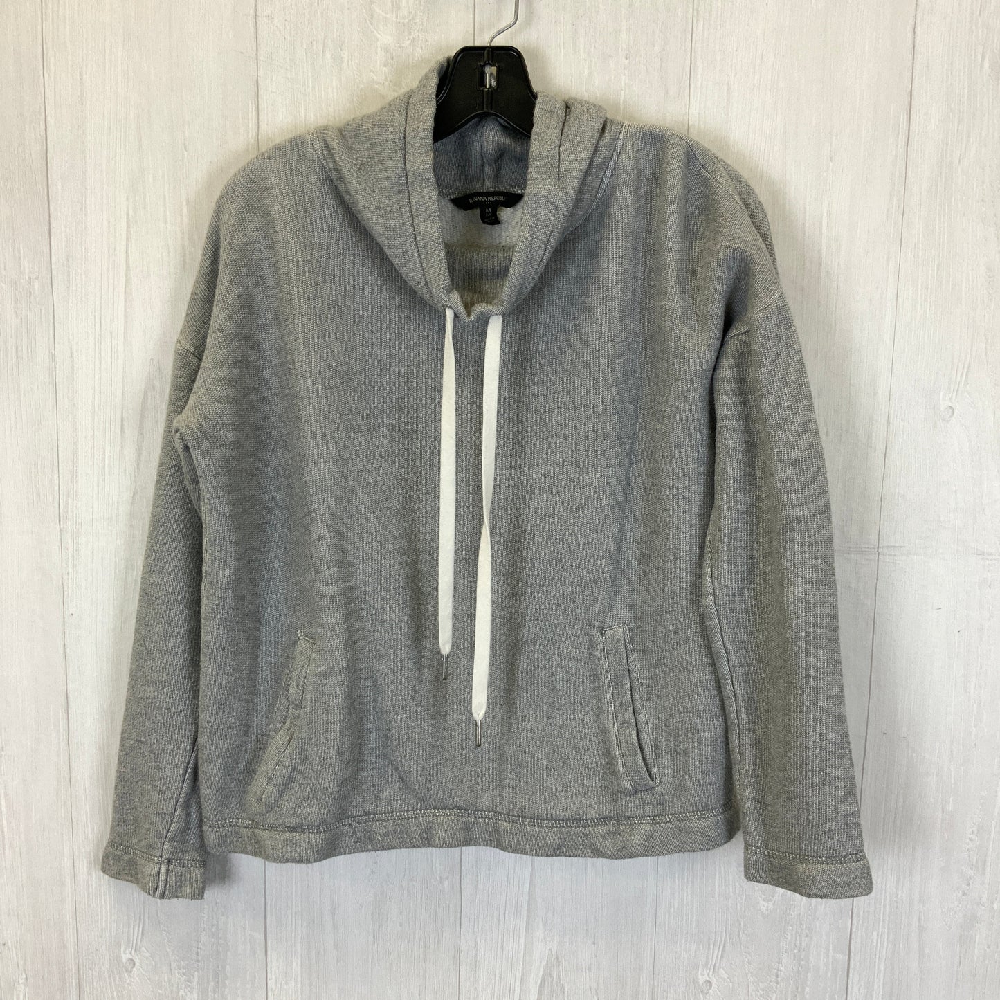 Sweatshirt Collar By Banana Republic In Grey, Size: M