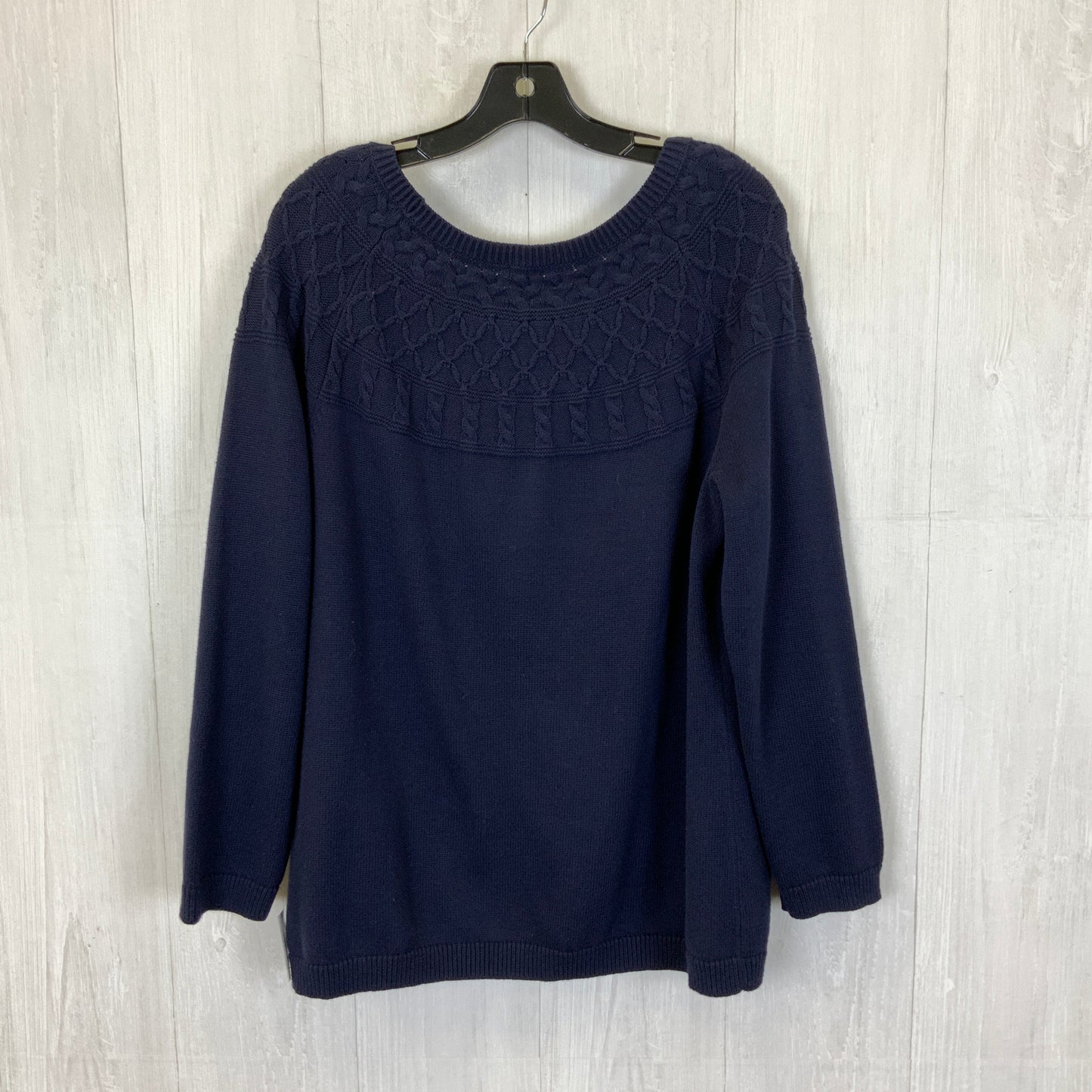 Sweater By Talbots In Navy, Size: 1x