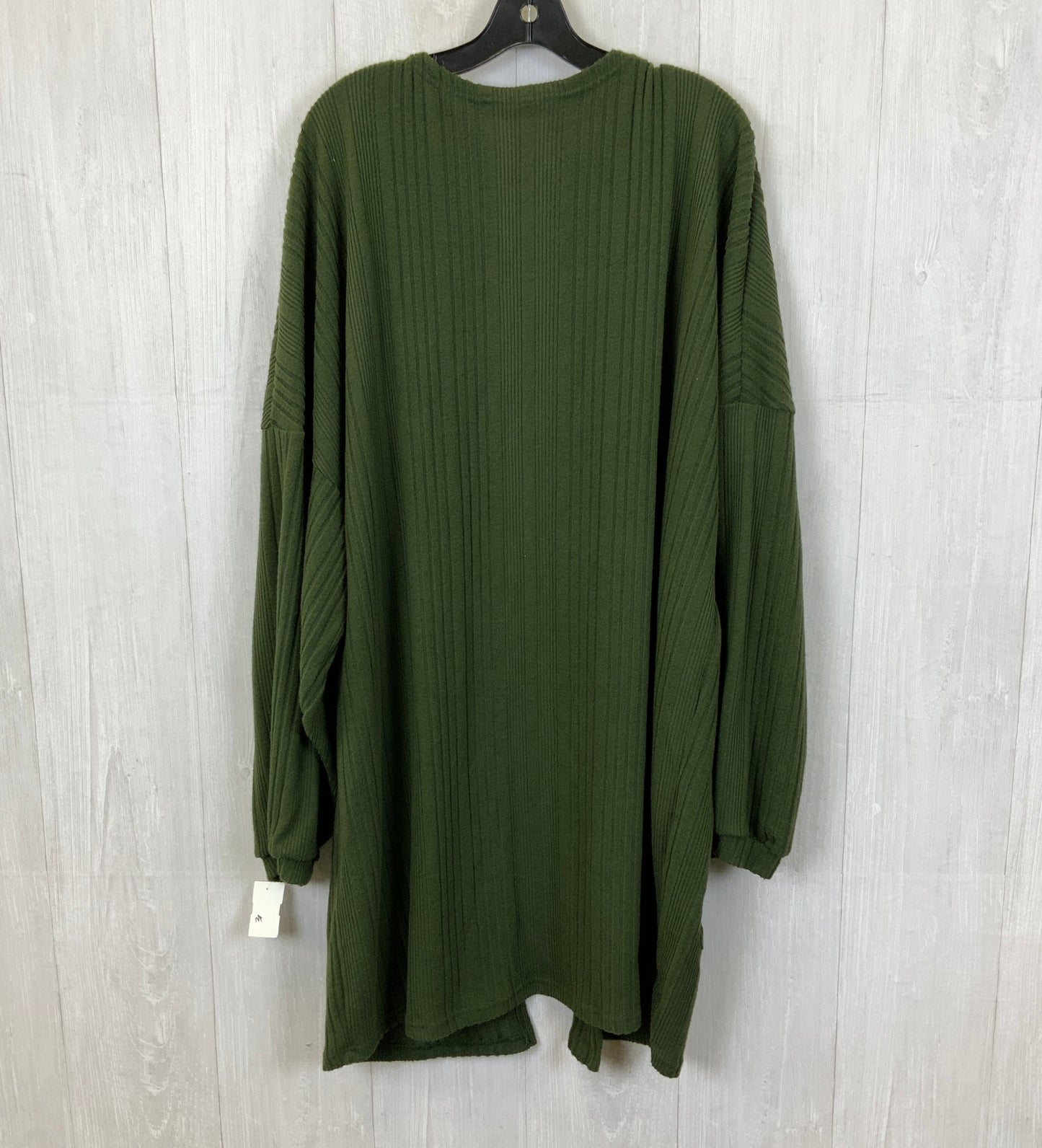 Cardigan By Shein In Green, Size: 3x