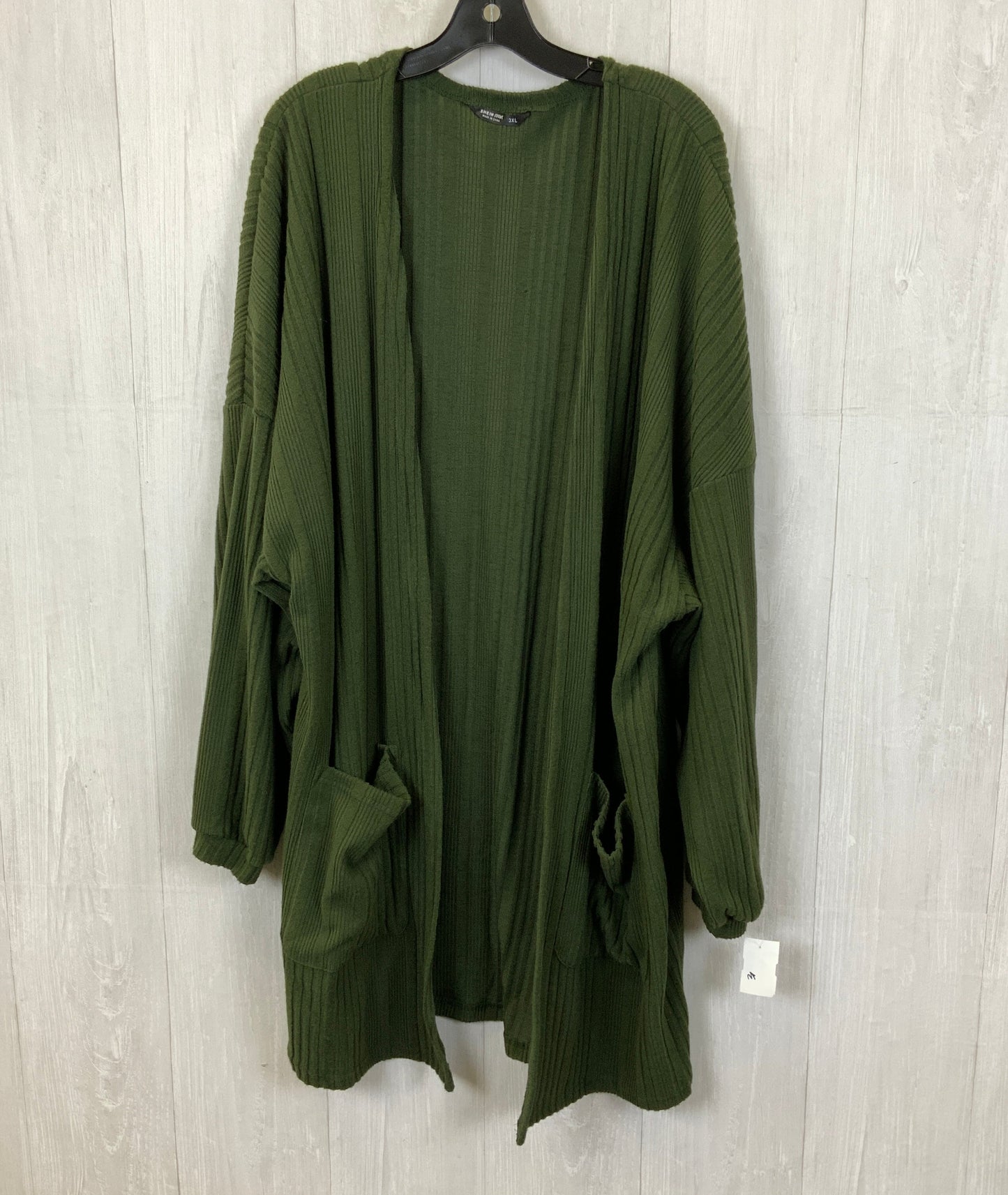 Cardigan By Shein In Green, Size: 3x