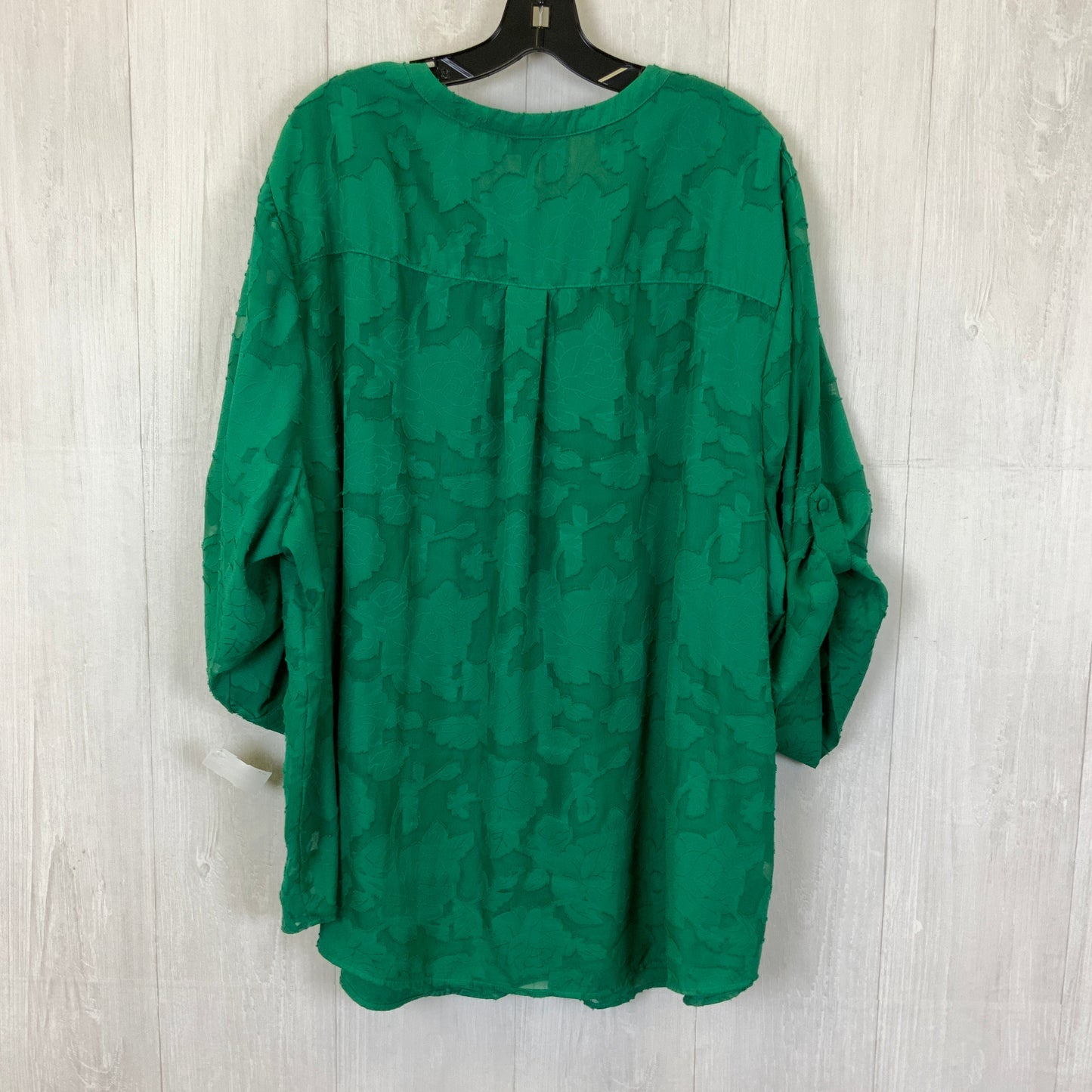 Blouse 3/4 Sleeve By Torrid In Green, Size: 5