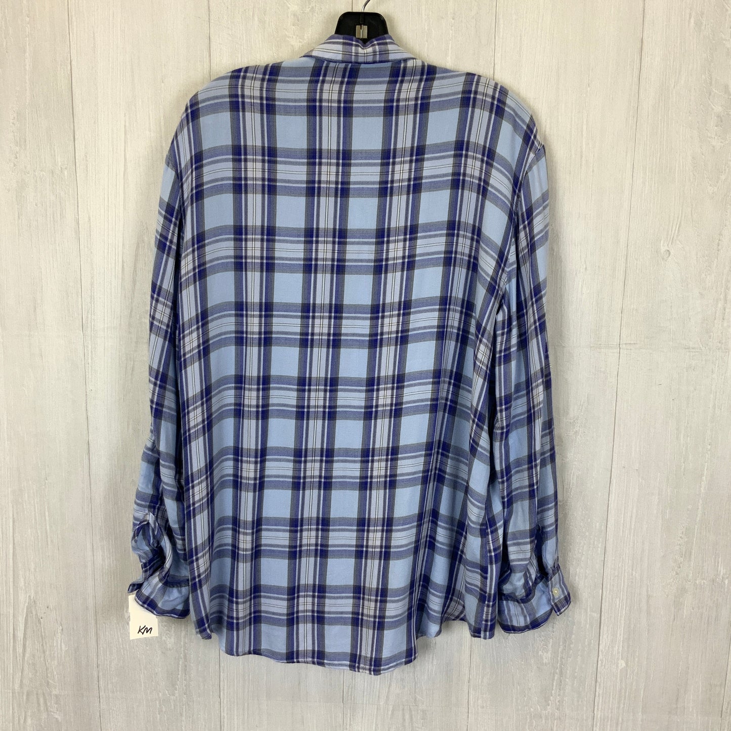 Blouse Long Sleeve By Express In Blue, Size: M