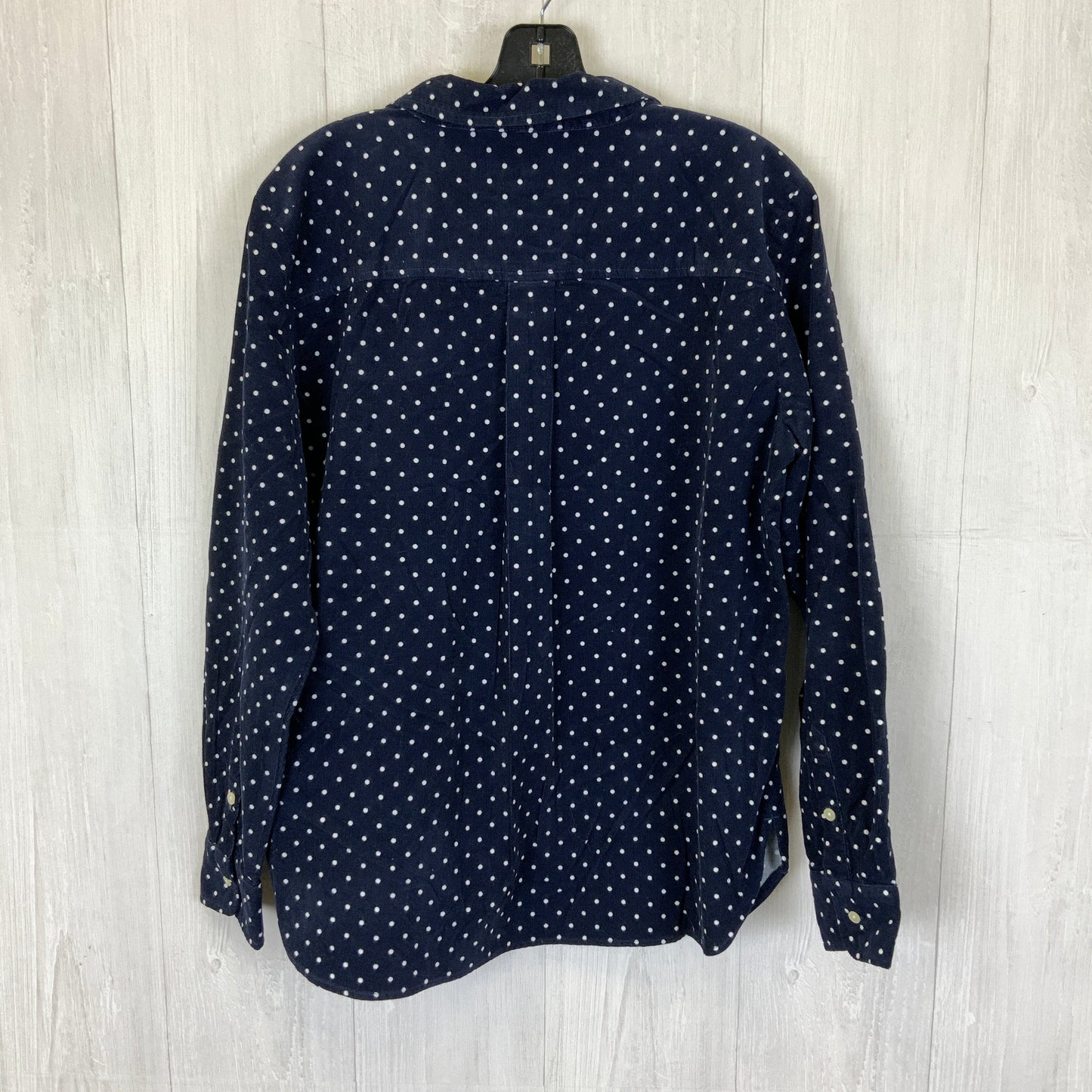 Blouse Long Sleeve By Loft In Navy, Size: L