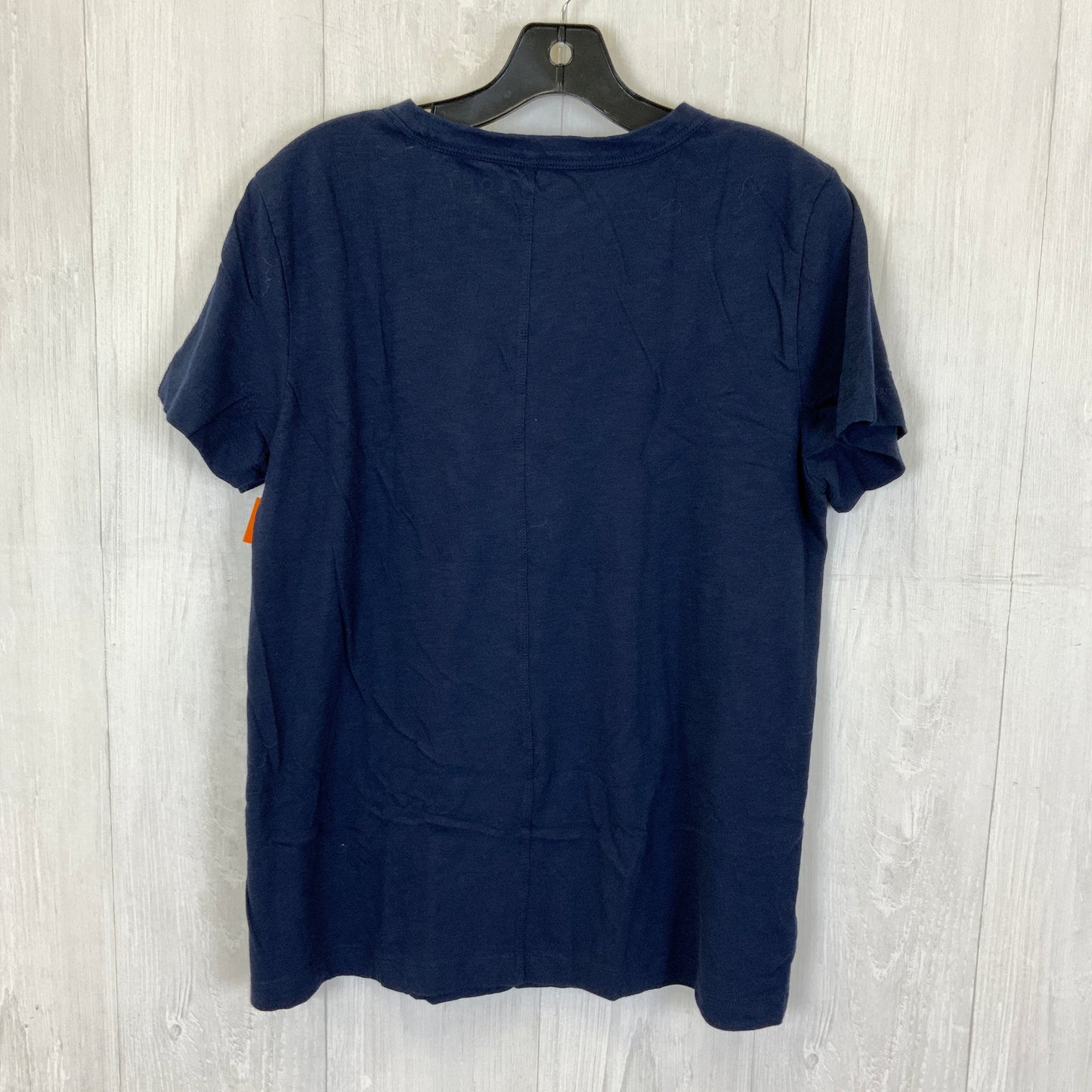 Top Short Sleeve Basic By Loft In Navy, Size: L