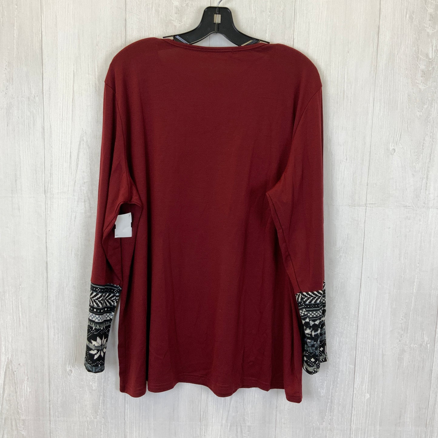 Top Long Sleeve By Clothes Mentor In Red, Size: 3x