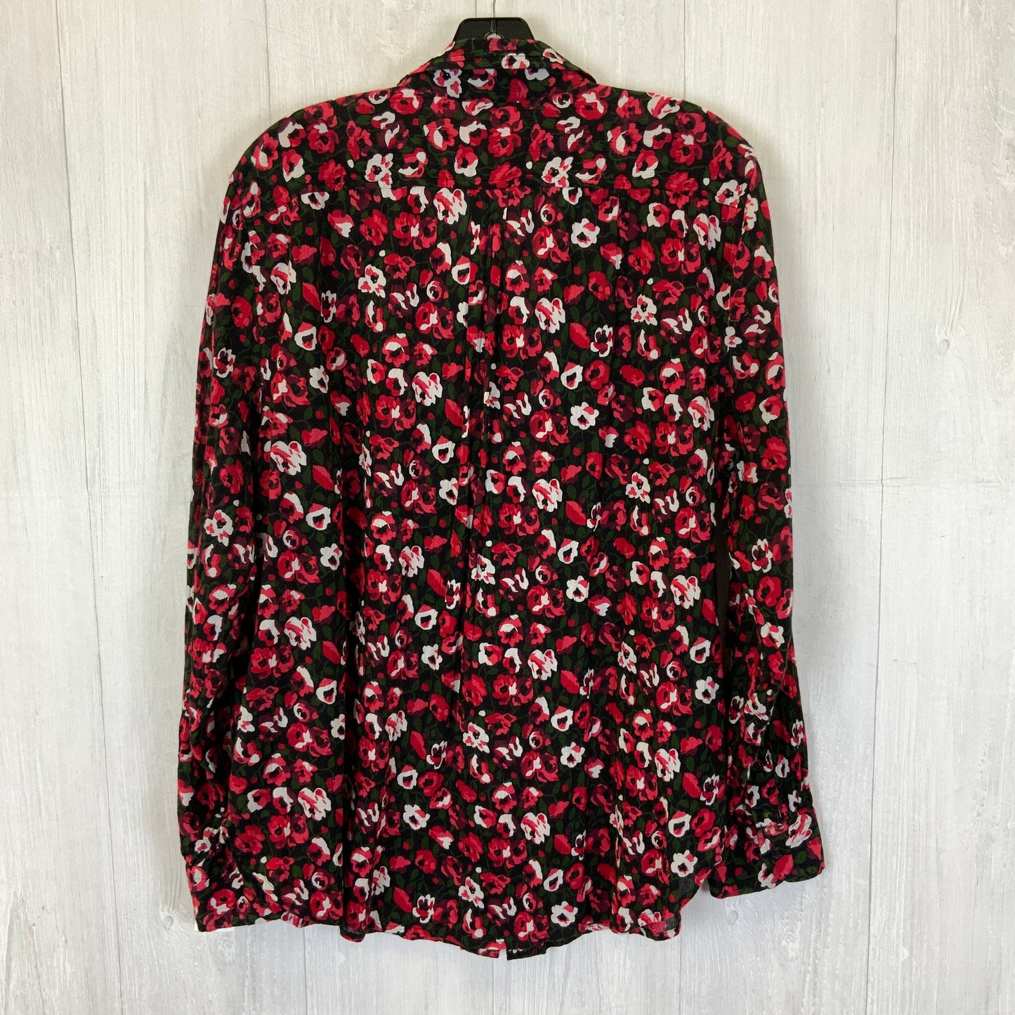 Blouse Long Sleeve By Lauren By Ralph Lauren In Black & Red, Size: Xl