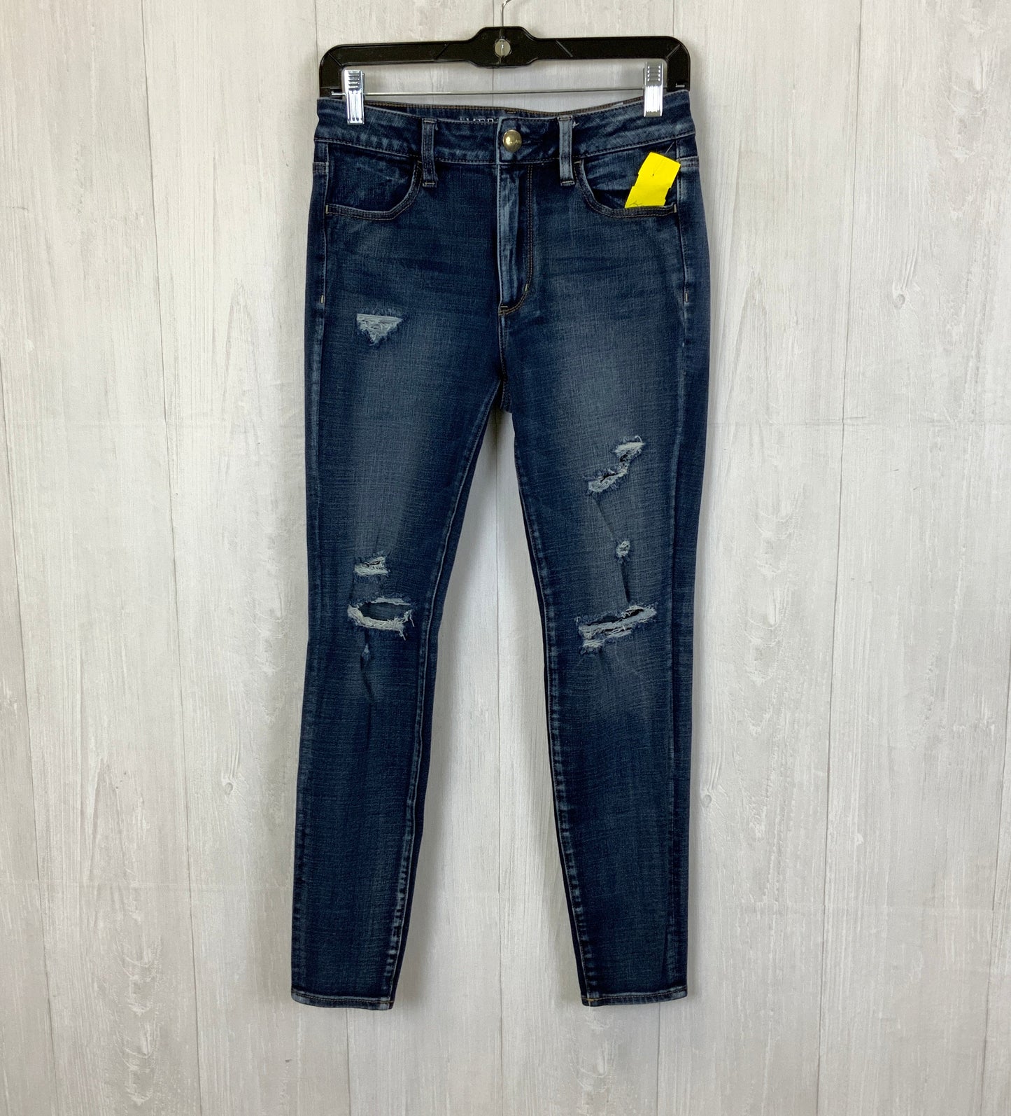 Jeans Skinny By American Eagle In Blue Denim, Size: 8