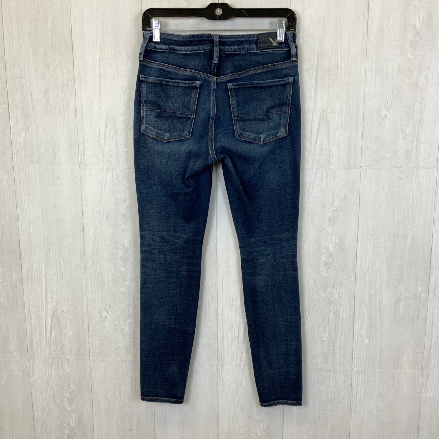 Jeans Skinny By American Eagle In Blue Denim, Size: 8