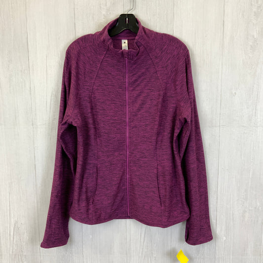 Athletic Jacket By Yogalicious In Purple, Size: Xxl