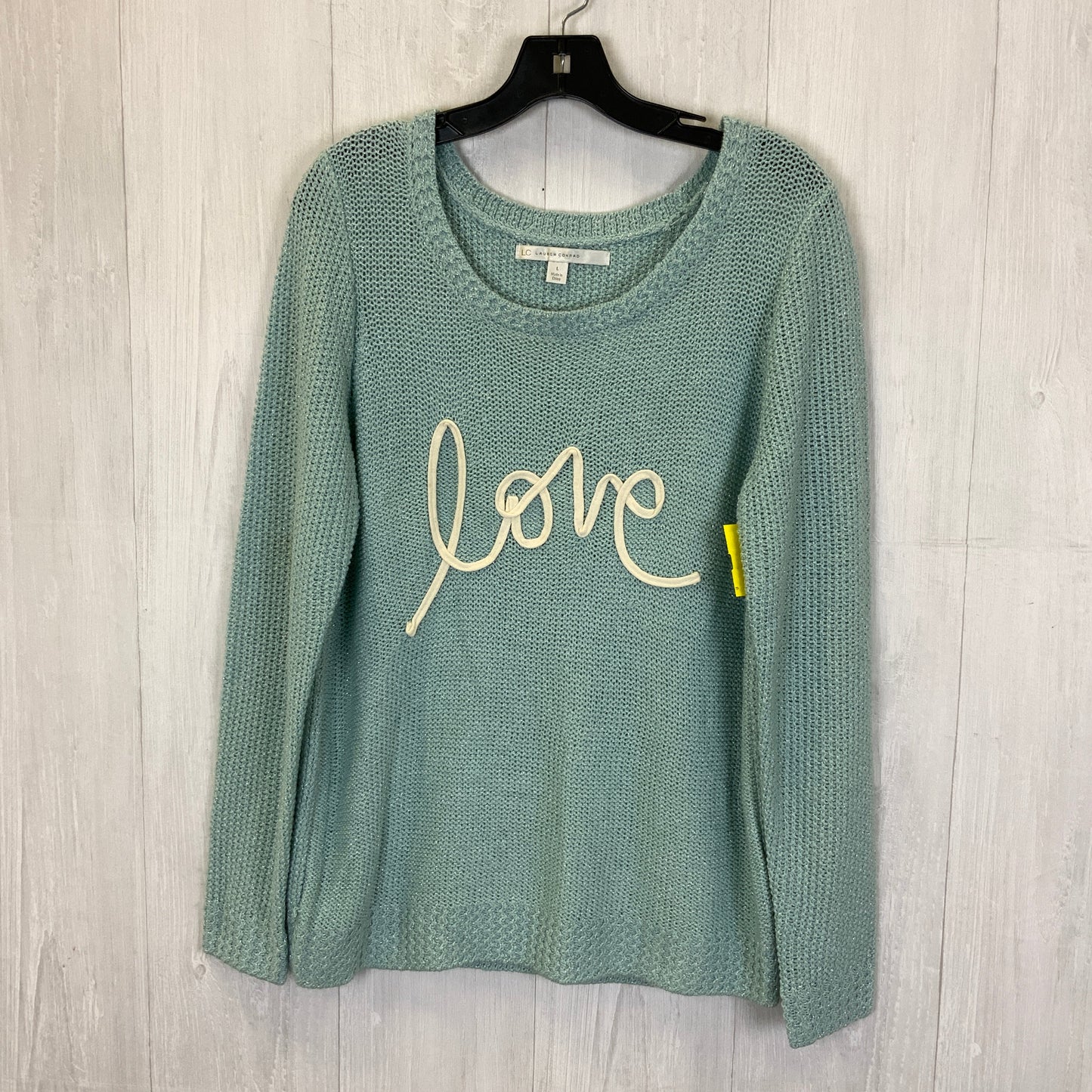 Sweater By Lc Lauren Conrad In Aqua, Size: L