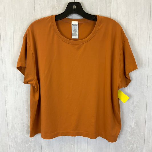 Athletic Top Short Sleeve By Athleta In Orange, Size: Xl